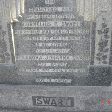 SWART Cornelius P. 1886-1947 &amp; Eleanora Johanna BRIERS 1876-1961