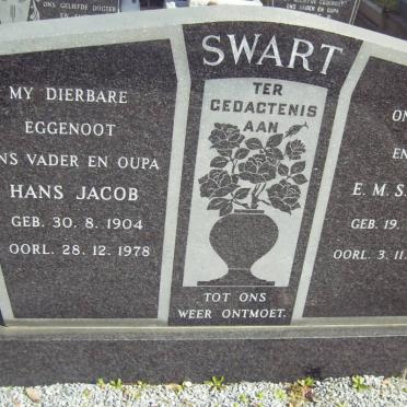 SWART Hans Jacob 1904-1978 &amp; E.M.S. 1919-1989