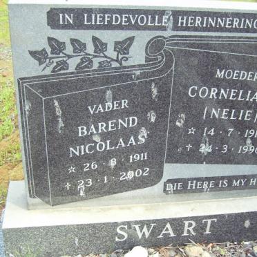 SWART Barend Nicolaas 1911-2002 &amp; Cornelia J. 1914-1990
