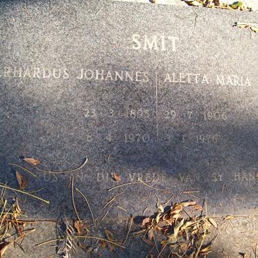 SMIT Everhardus Johannes 1895-1970 &amp; Aletta Maria LOUW 1906-1976