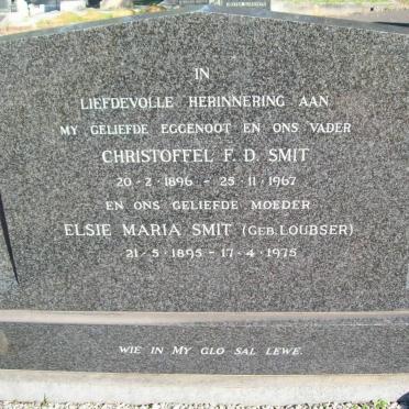 SMIT Christoffel F.D. 1896-1967 &amp; Elsie Maria LOUBSER 1895-1975