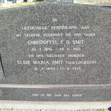 SMIT Christoffel F.D. 1896-1967 &amp; Elsie Maria LOUBSER 1895-1975