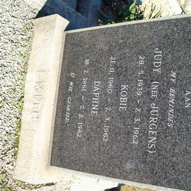 SMITH Judy 1939-1962 nee JURGENS :: SMITH Kobie 1960-1962 :: SMITH Daphne 1961-1962