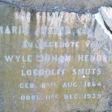 SMUTS Maria Jusina nee SMUTS 1864-1939