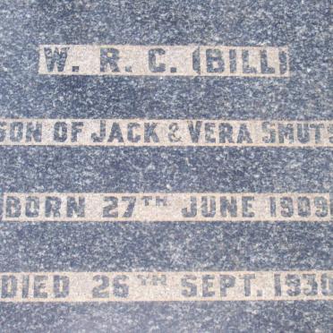 SMUTS W.R.C. 1909-1930