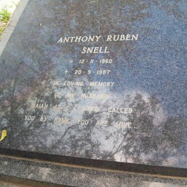 SNELL Anthony Ruben 1960-1987
