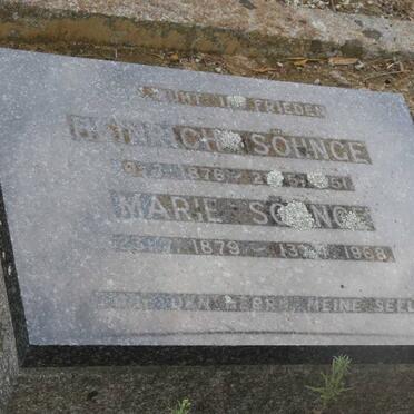 SOHNGE Heinrich 1876-1951 &amp; Marie 1879-1968