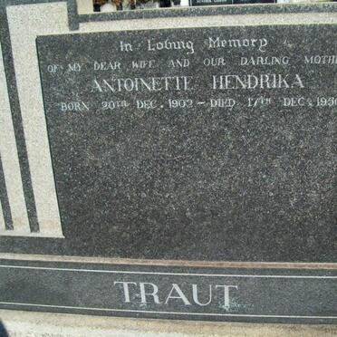 TRAUT Antoinette Hendrika 1902-1950