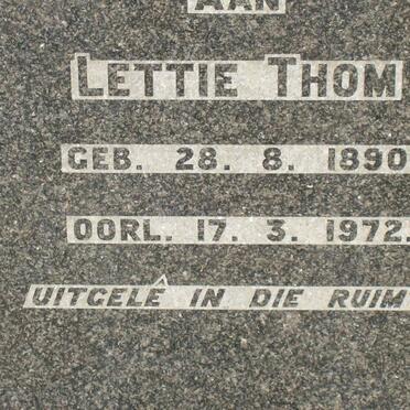 THOM Lettie 1890-1972