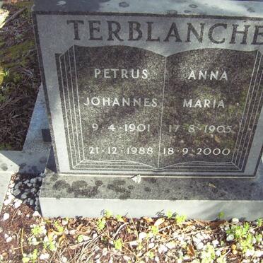 TERBLANCHE Petrus Johannes 1901-1988 &amp; Anna Maria 1905-2000
