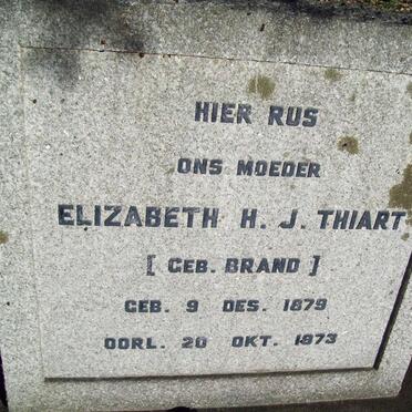 THIART Elizabeth H.J. nee BRAND 1879-1937