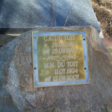 TOIT C.A., du 1910-1992 &amp; M.M. 1924-2007