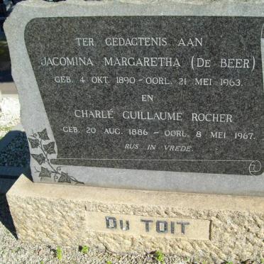 TOIT Charle Guillaume Rocher, du 1886-1967 &amp; Jacomina Margaretha DE BEER 1890-1963