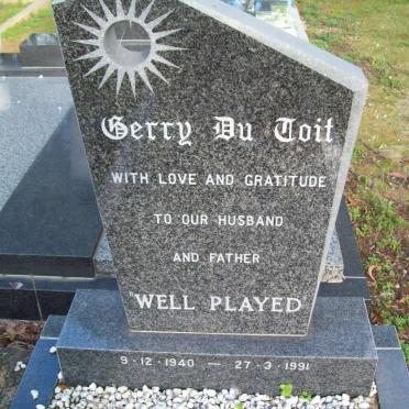 TOIT Gerry, du 1940-1991