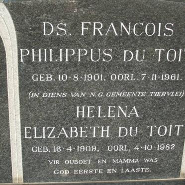 TOIT Francois Philippus, du 1901-1961 &amp; Helena Elizabeth 1909-1982