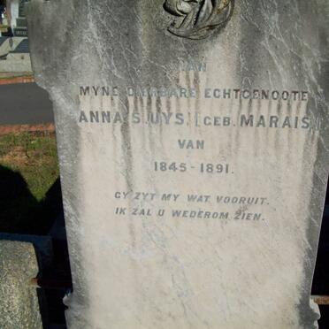UYS Anna S. nee MARAIS 1845-1891