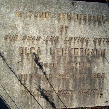 UECKERMANN Olga nee MEYER -1960
