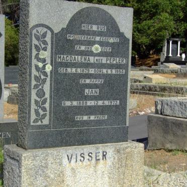 VISSER Jan 1888-1972 &amp; Magdalena PEPLER 1879-1950