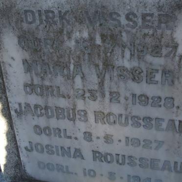 VISSER Dirk -1927 :: VISSER Maria -1928 :: ROUSSEAU Jacobus -1927 :: ROUSSEAU Josina -1949