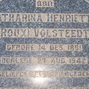 VOLSTEEDT Johannes Albertus Roux 1874-1946 &amp; Catherina Henrietta ROUX 1881-1942