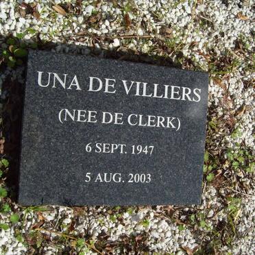 VILLIERS Una, de nee de CLERK 1947-2003