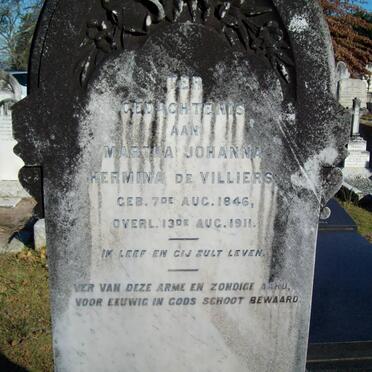 VILLIERS Martha Johanna Hermina, de 1846-1911