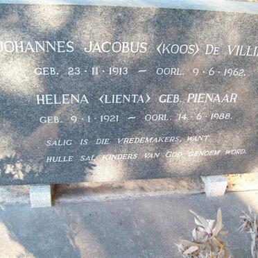 VILLIERS Johannes Jacobus, de 1913-1962 & Helena PIENAAR 1921-1988