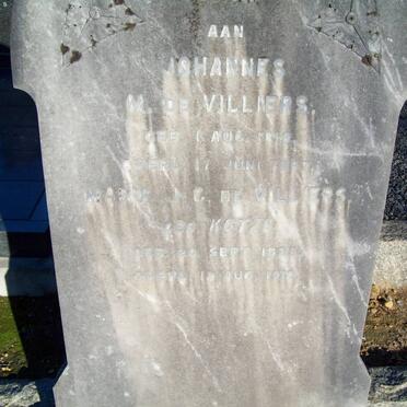 VILLIERS Johannes M., de 1819-1897 & Maria J.C. KOTZE 1829-1912