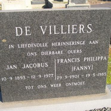 VILLIERS Jan Jacobus, de 1893-1977 &amp; Francis Philippa 1901-1985