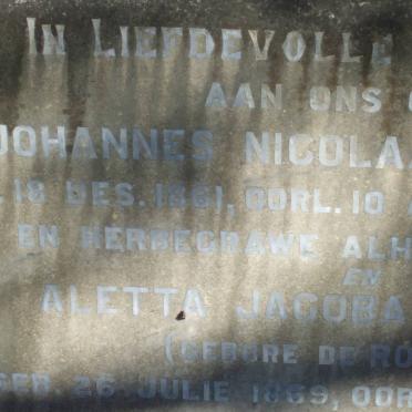 VILLIERS Johannes Nicolaas 1861-1923 &amp; Aletta Jacoba DE ROUBAIX 1869-1940