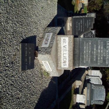 VILLIERS A.A., de 1881-1936 &amp; M. ROUX 1894-1963 :: DE VILLIERS C.A. 1924-1981