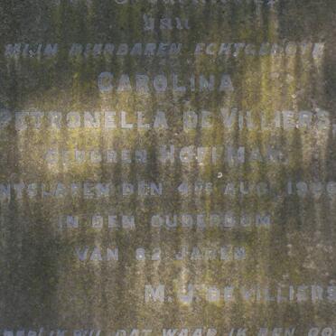 VILLIERS Carolina Petronella, de nee HOFFMAN -1926