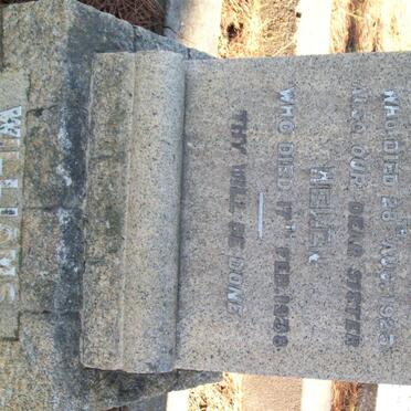 WILLIAMS Sarah Johanna -1923 :: WILLIAMS Helen -1938