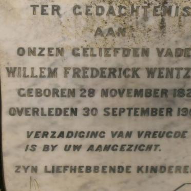 WENTZEL Willem Frederick 1821-1900