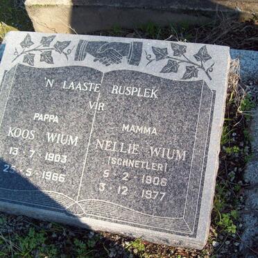WUIM Koos 1903-1966 &amp; Nellie SCHNETLER 1906-1977
