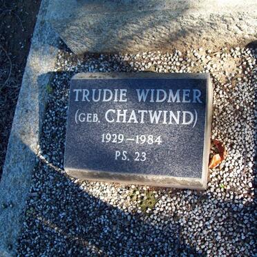 WIDMER Trudie nee CHATWIND 1929-1984
