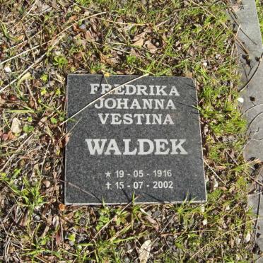 WALDEK Fredrika Johanna Vestina 1916-2002
