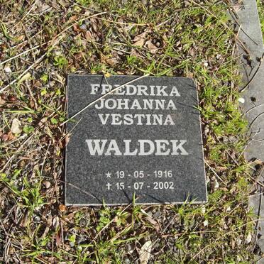 WALDEK Fredrika Johanna Vestina 1916-2002