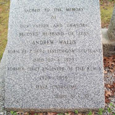 WALLS Andrew 1894-1979