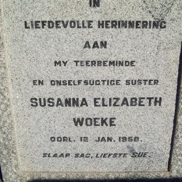 WOEKE Susanna Elizabeth -1958