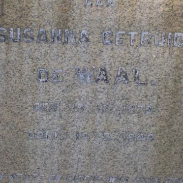 WAAL Susanna Gertruida, de 1872-1946