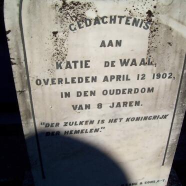 WAAL Katie, de -1902