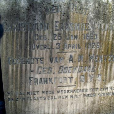 WENTZEL Christian Erasmus 1863-1926