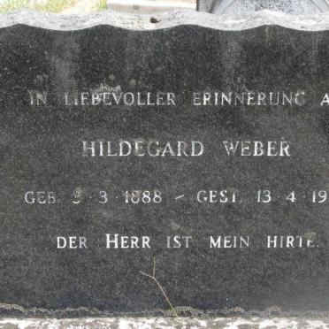 WEBER Hildegard 1888-1975