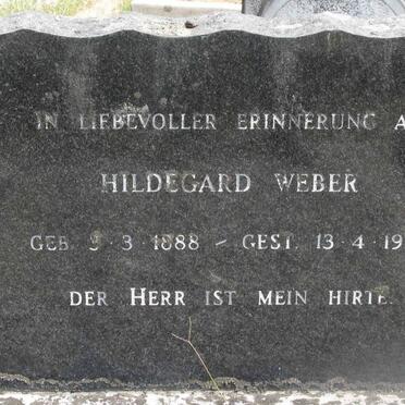 WEBER Hildegard 1888-1975
