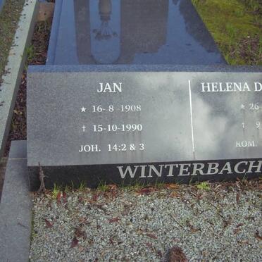 WINTERBACH Jan 1908-1990 &amp; Helena Dorothea 1926-1997