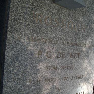 WET P.G., de 1900-1983