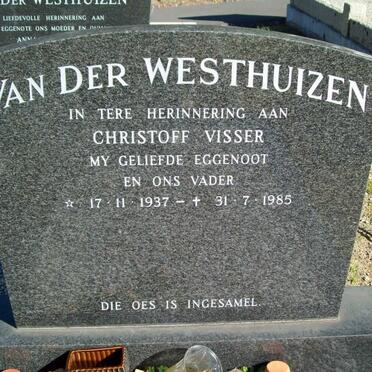 WESTHUIZEN Christoff Visser, van der 1937-1985