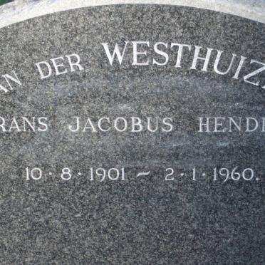 WESTHUIZEN Frans Jacobus Hendrik, van der 1901-1960