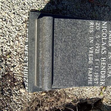 WESTHUIZEN Nicolaas Hendrik, van der 1921-1987